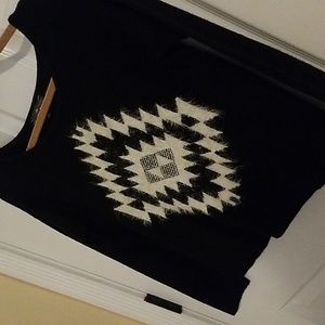 Women's black crew neck sweater by Almost Famous size small